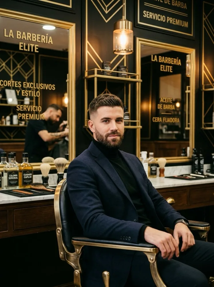 Corte y barba de caballero